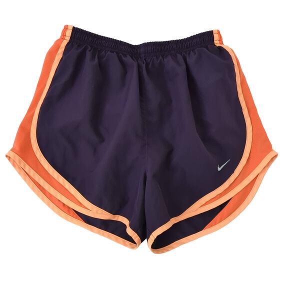 Nike Women's Running Shorts Small Dri Fit Athletic Short Purple Orange Mesh Gym - Picture 1 of 7